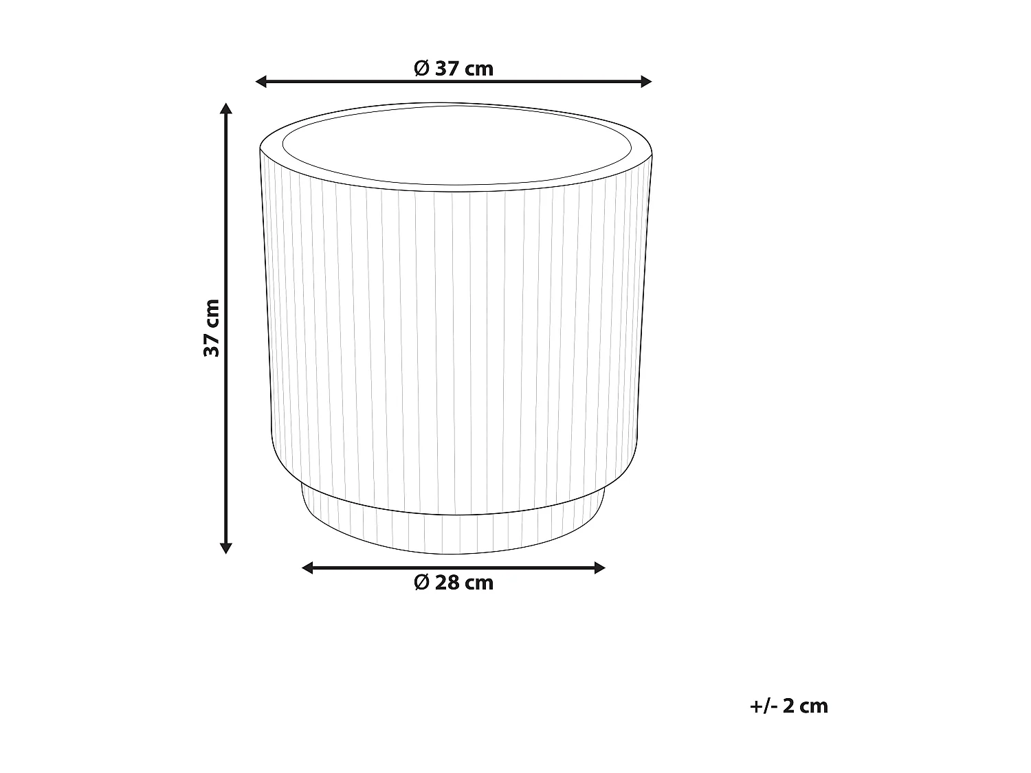 Cache-pot DARIA 37 cm Marron