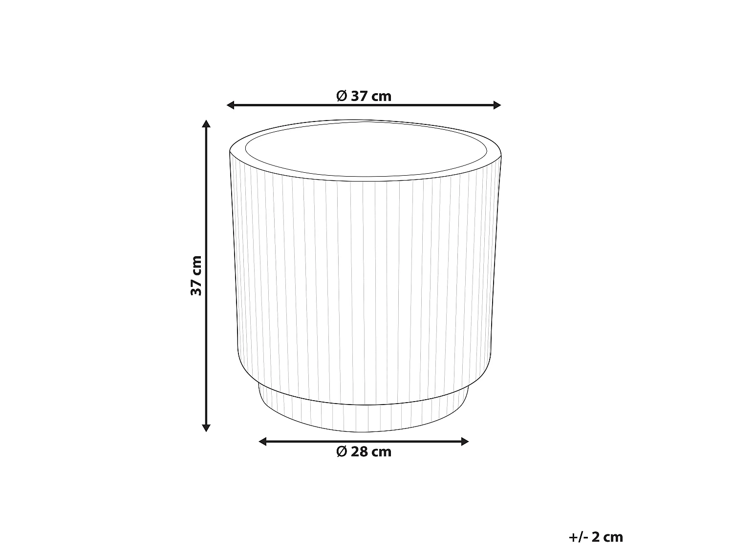 Plant Pot DARIA 37 cm Brown