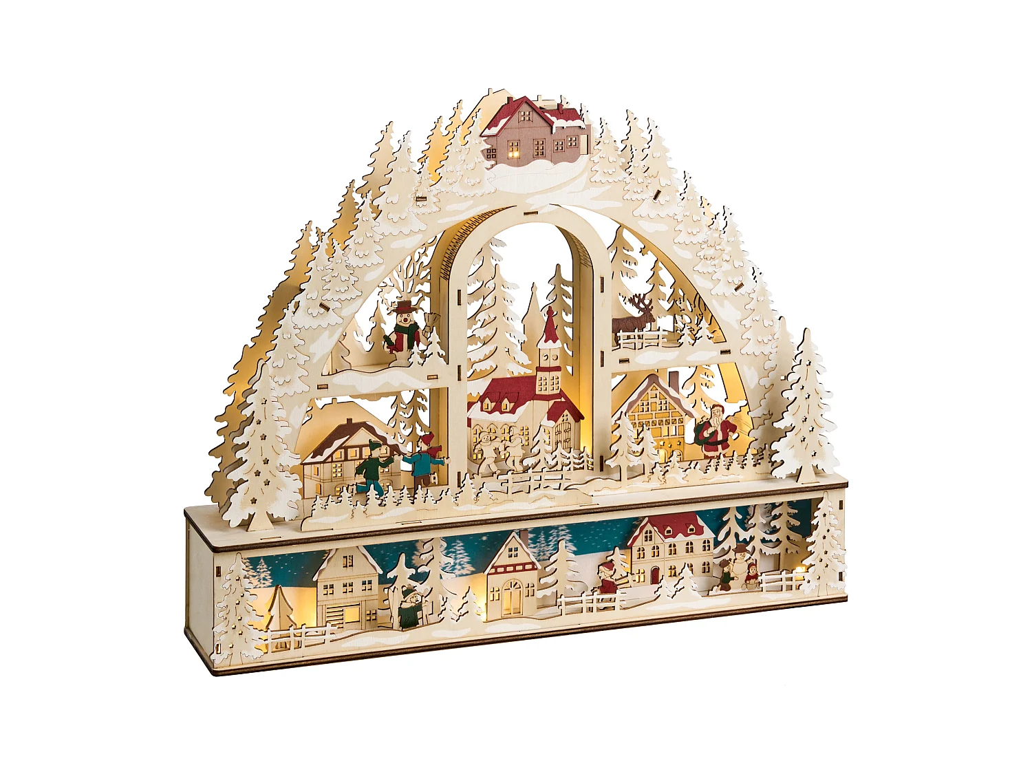 Décoration de Noël LED NORSJO 36 cm Marron clair