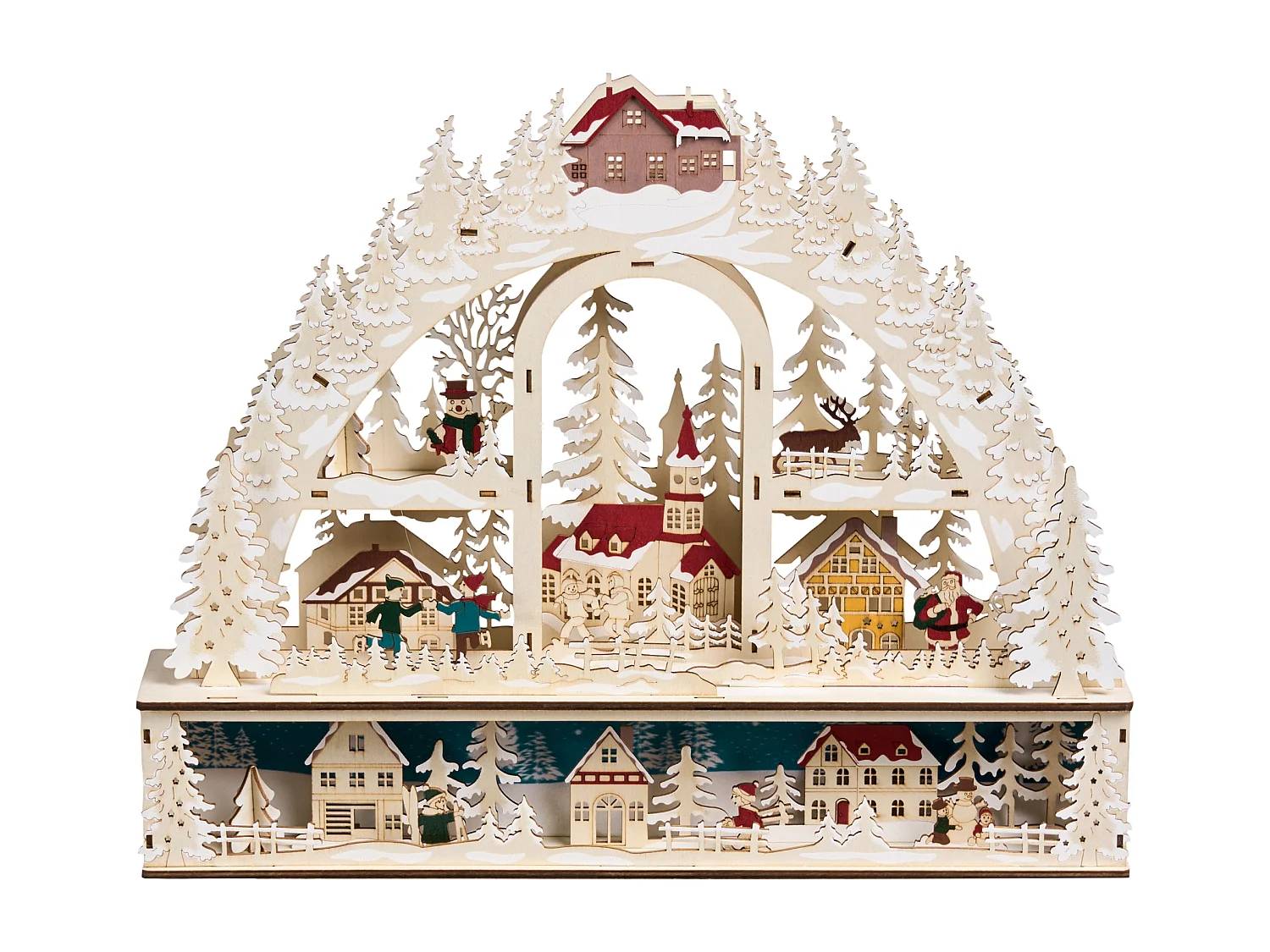 Décoration de Noël LED NORSJO 36 cm Marron clair