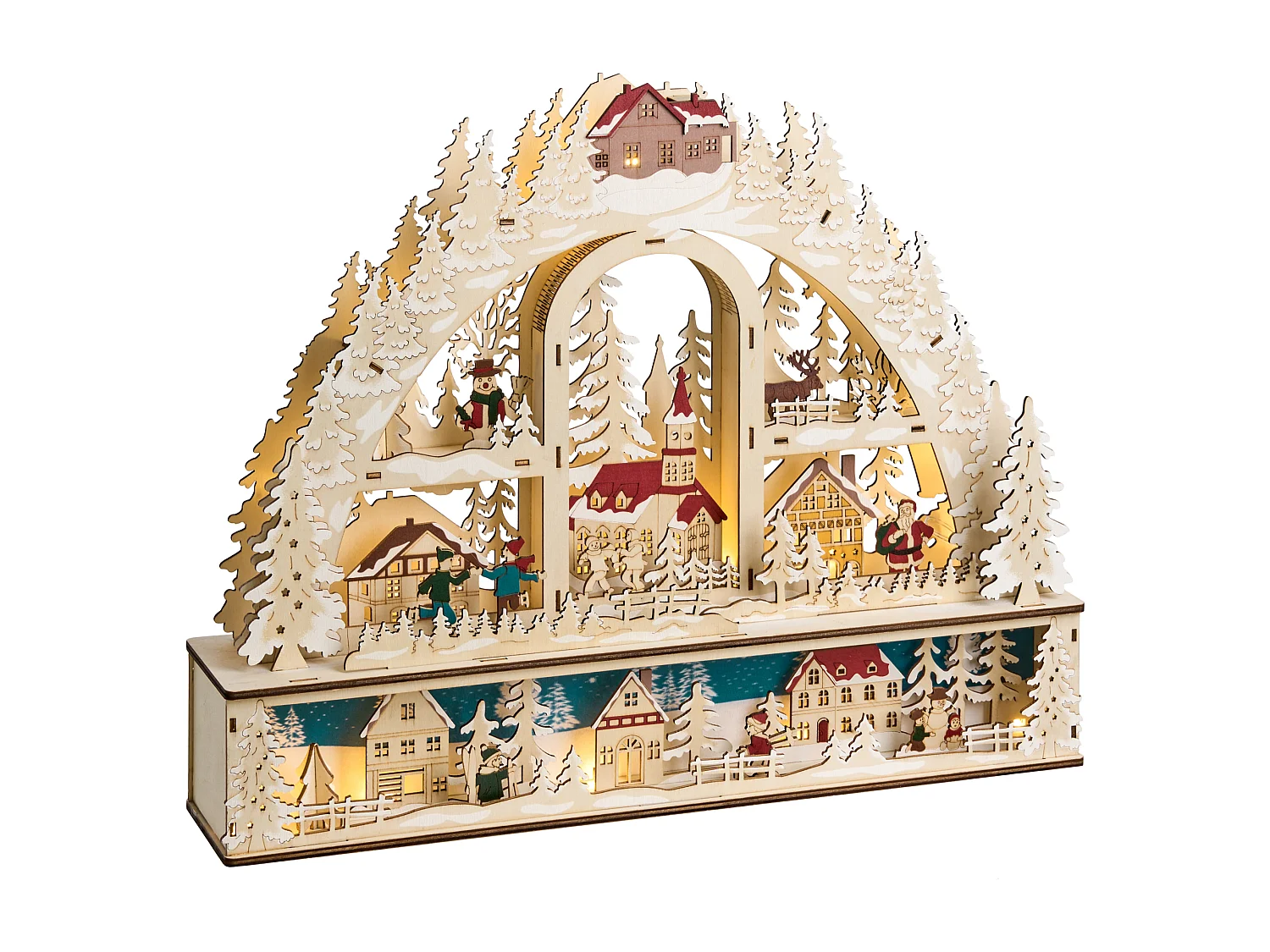 Décoration de Noël LED NORSJO 36 cm Marron clair