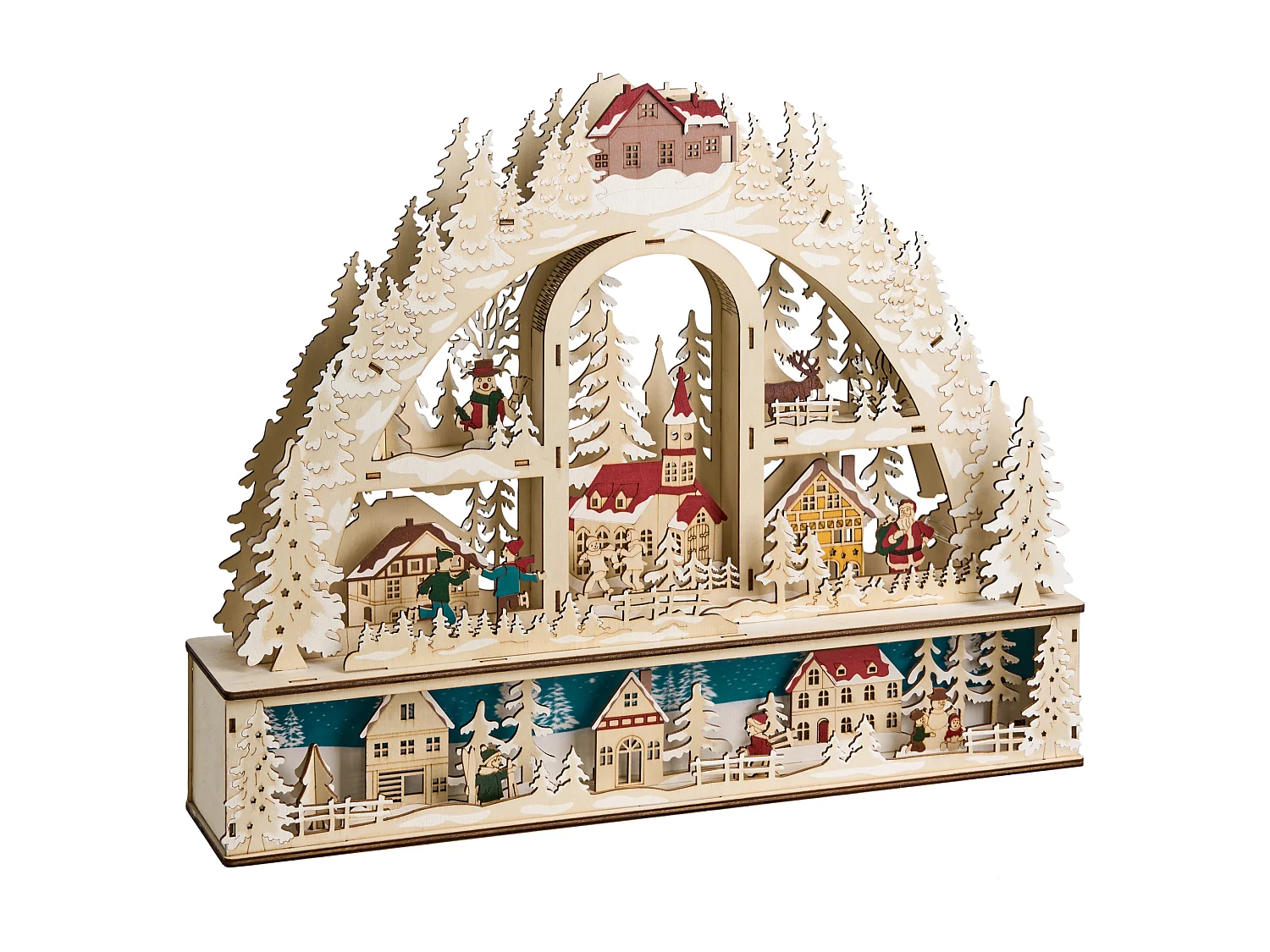 Décoration de Noël LED NORSJO 36 cm Marron clair