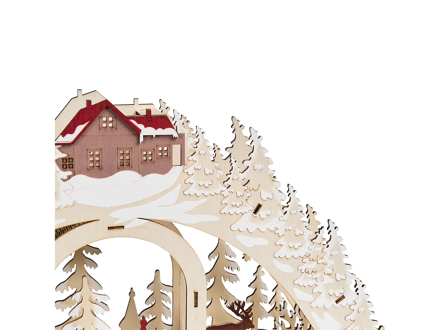 Décoration de Noël LED NORSJO 36 cm Marron clair