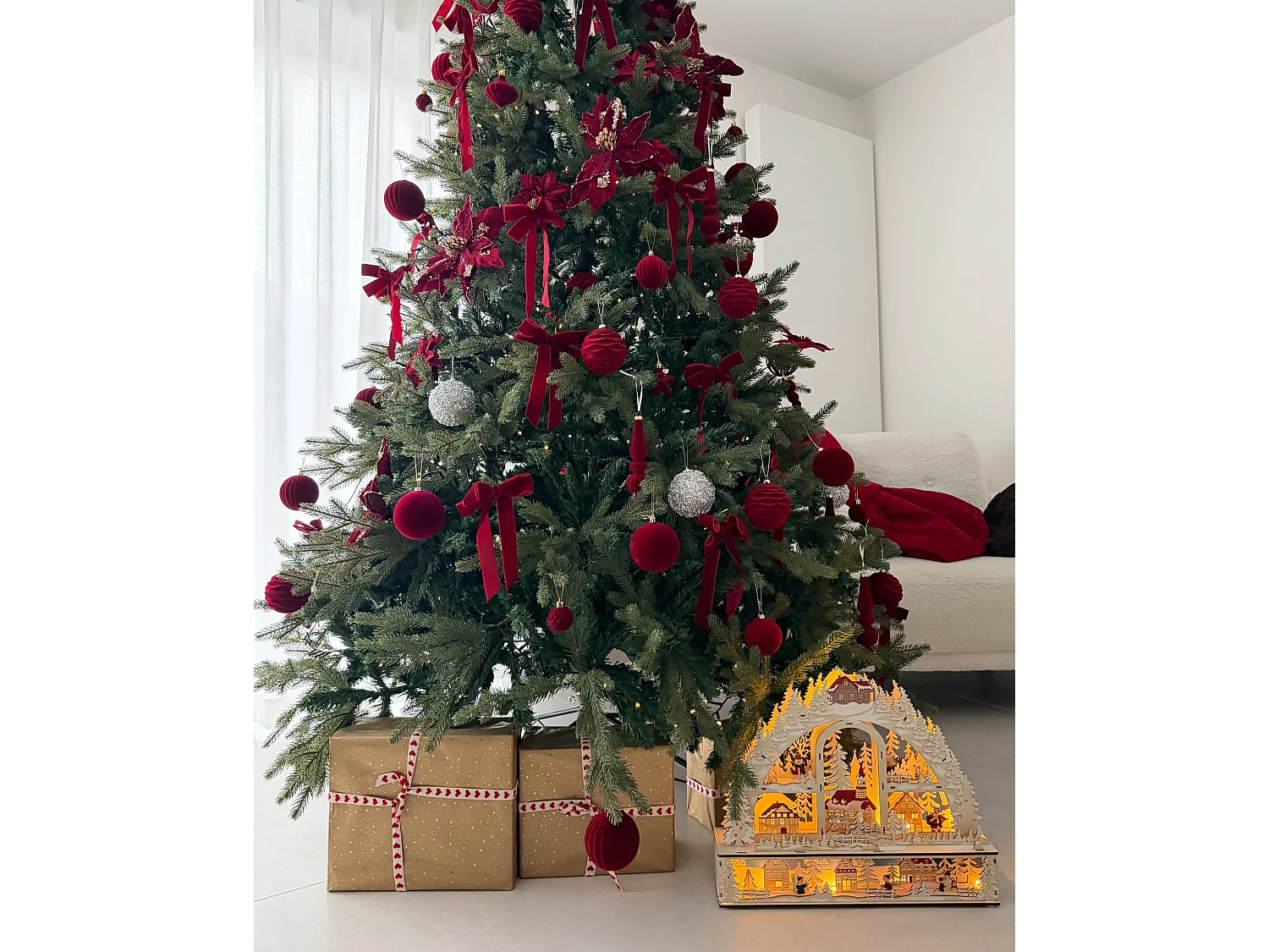 Décoration de Noël LED NORSJO 36 cm Marron clair
