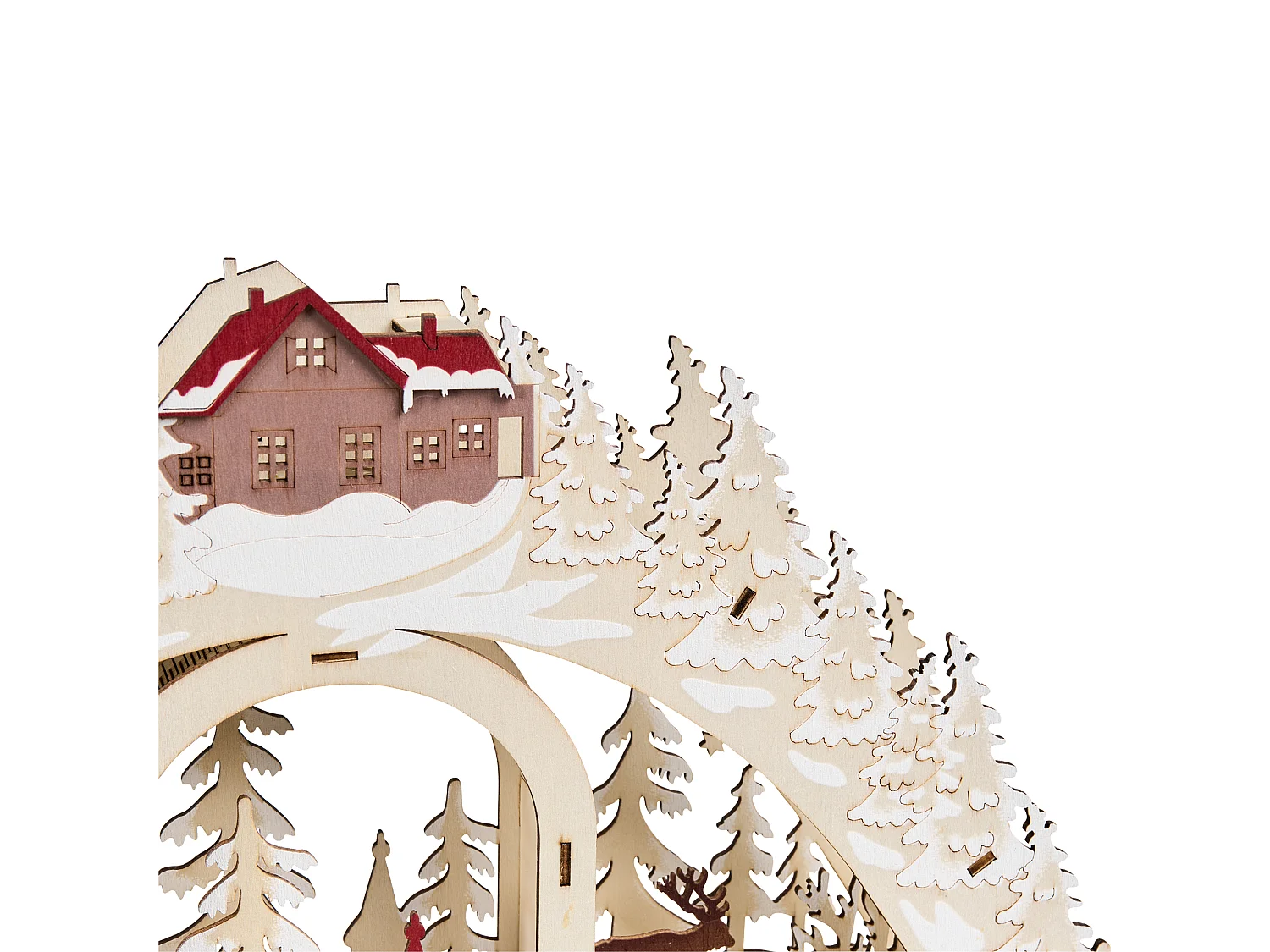 Décoration de Noël LED NORSJO 36 cm Marron clair