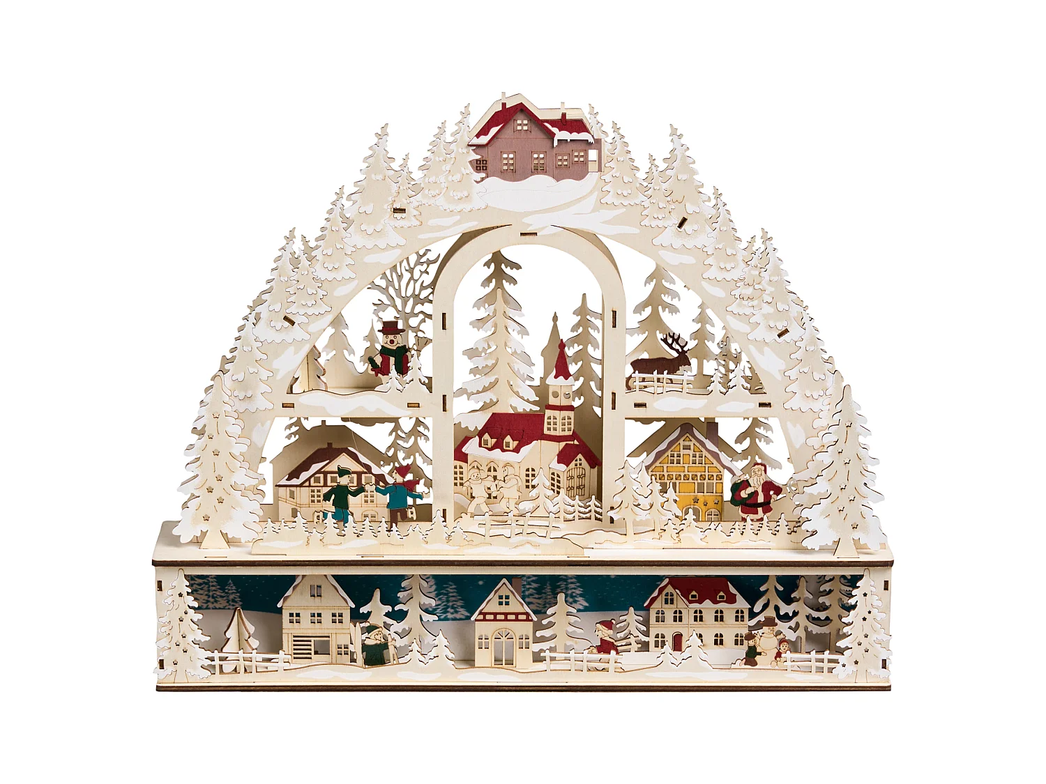 Décoration de Noël LED NORSJO 36 cm Marron clair