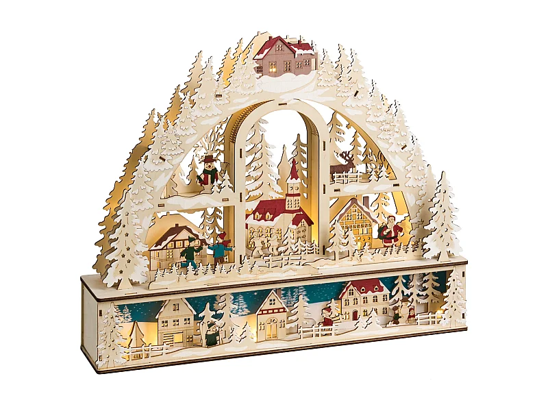 Décoration de Noël LED NORSJO 36 cm Marron clair