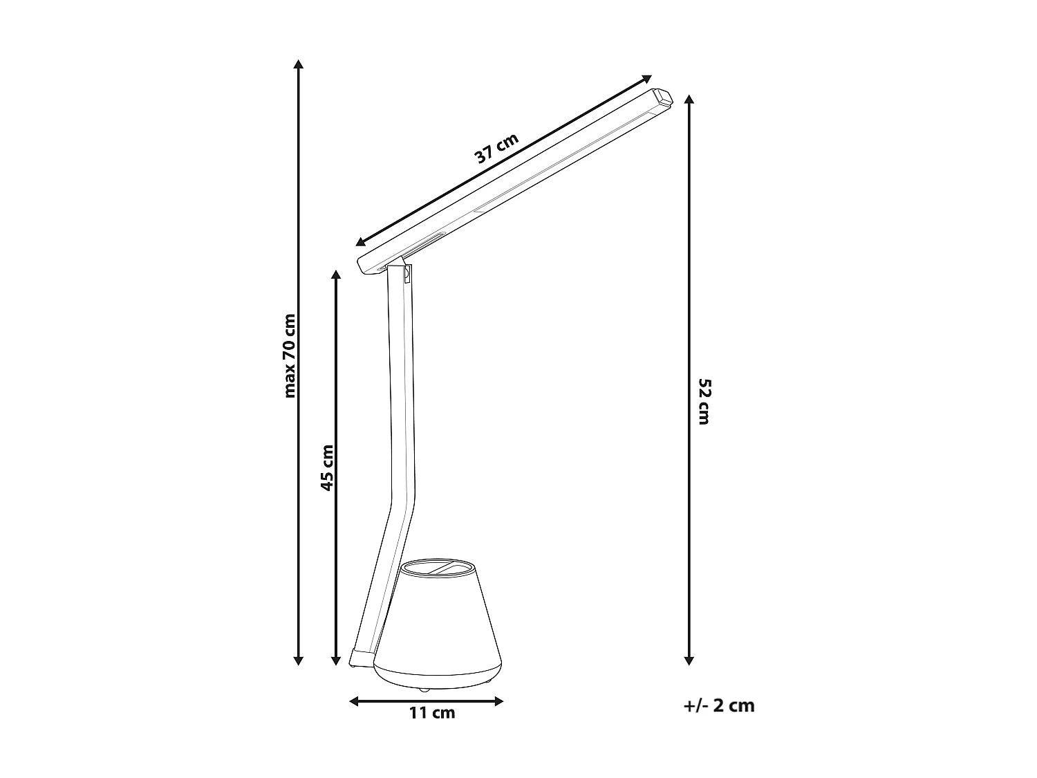 Lampe de bureau LED DENEB Avec variateur Blanc
