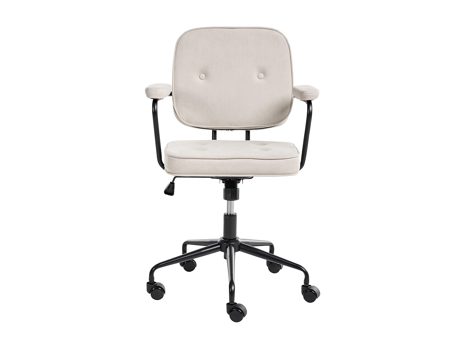 Chaise de bureau PAWNEE Velours Beige clair