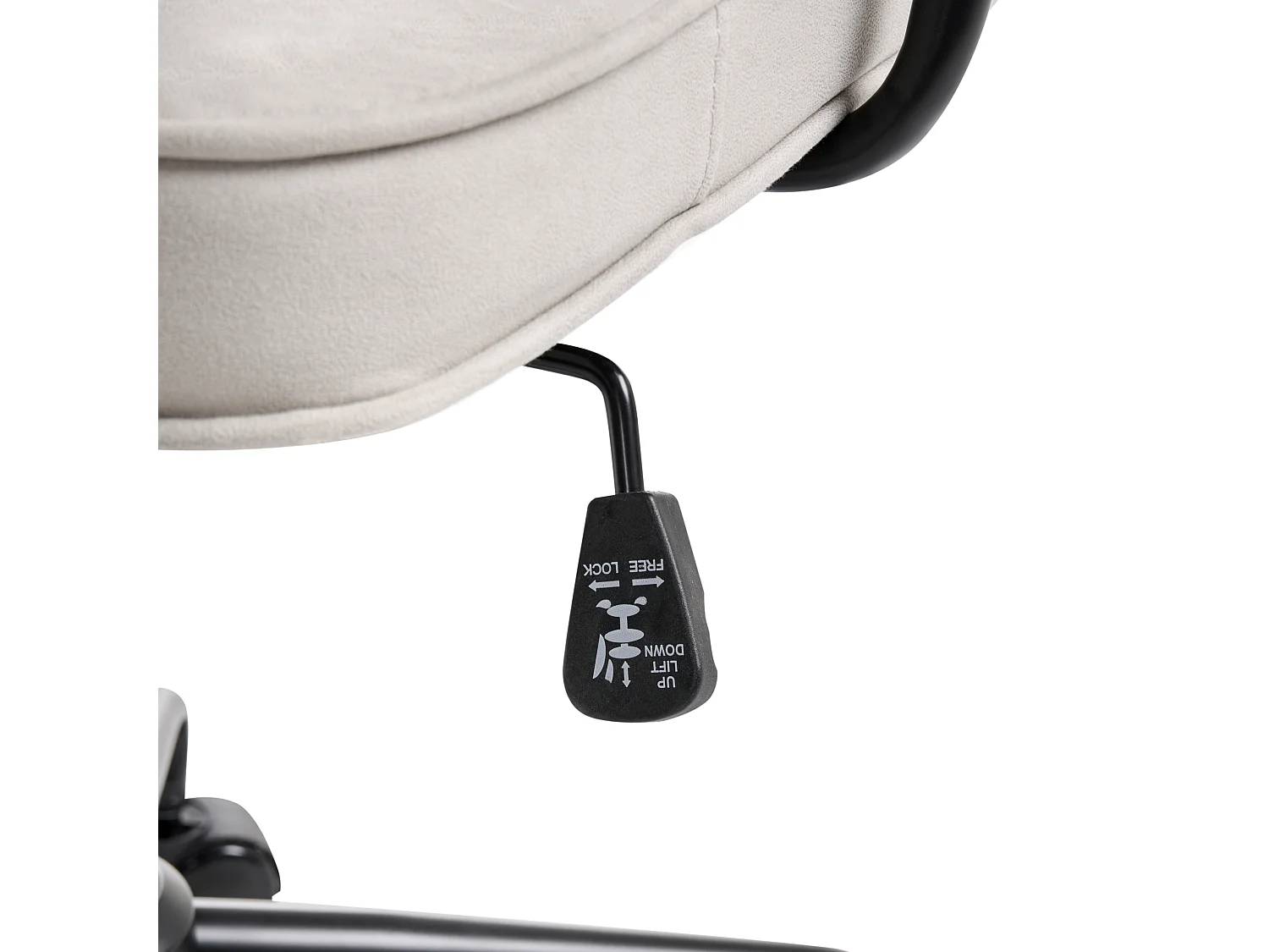 Chaise de bureau PAWNEE Velours Beige clair