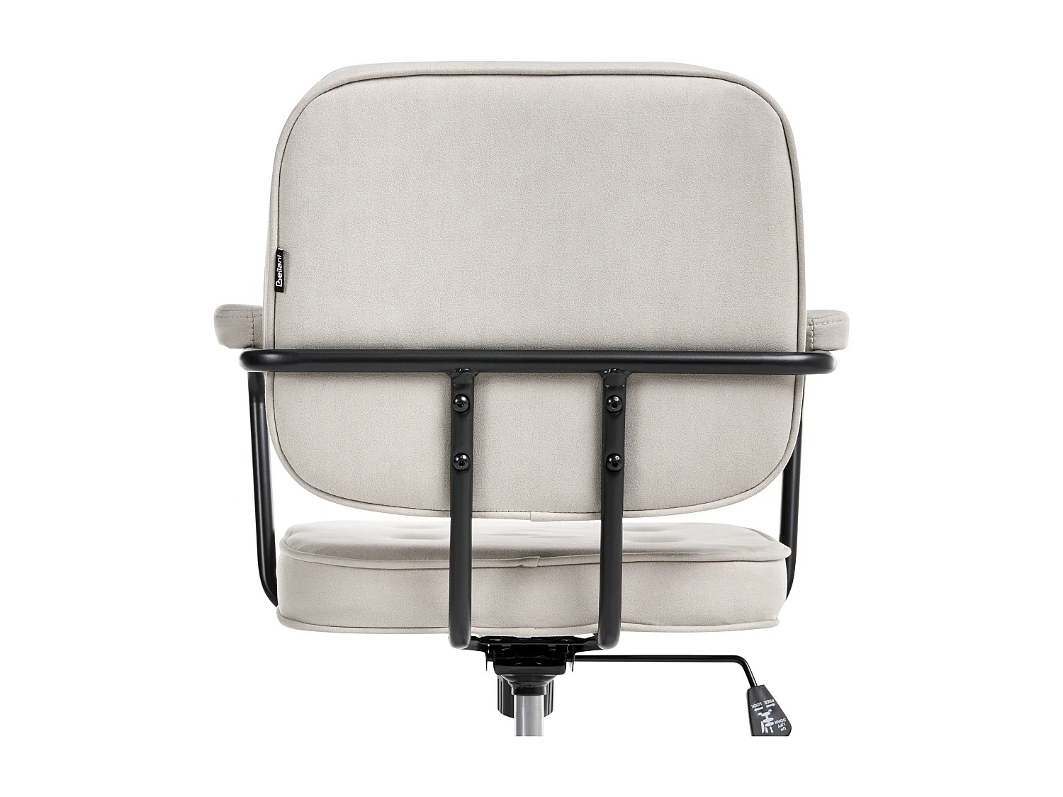 Chaise de bureau PAWNEE Velours Beige clair