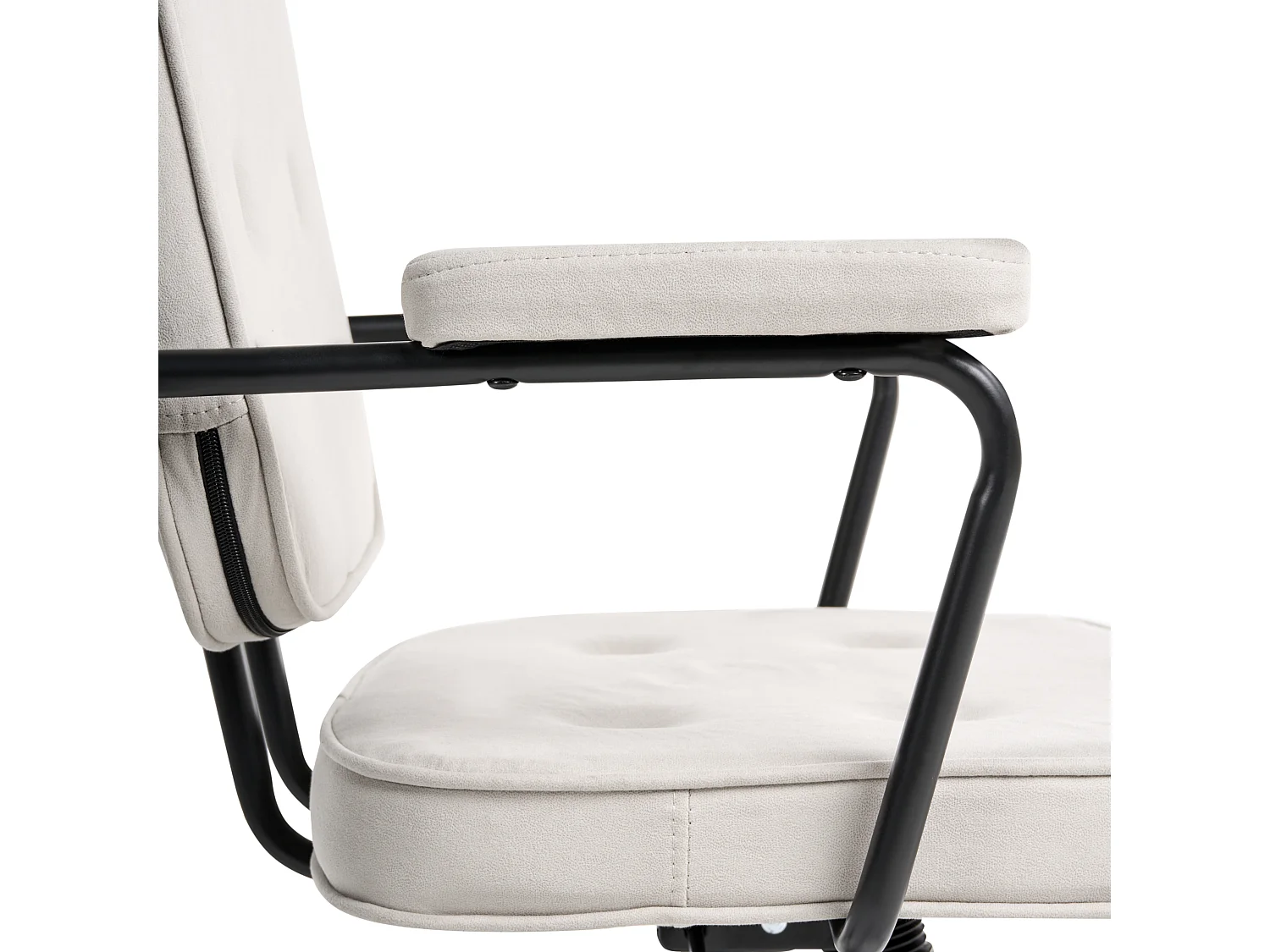 Chaise de bureau PAWNEE Velours Beige clair