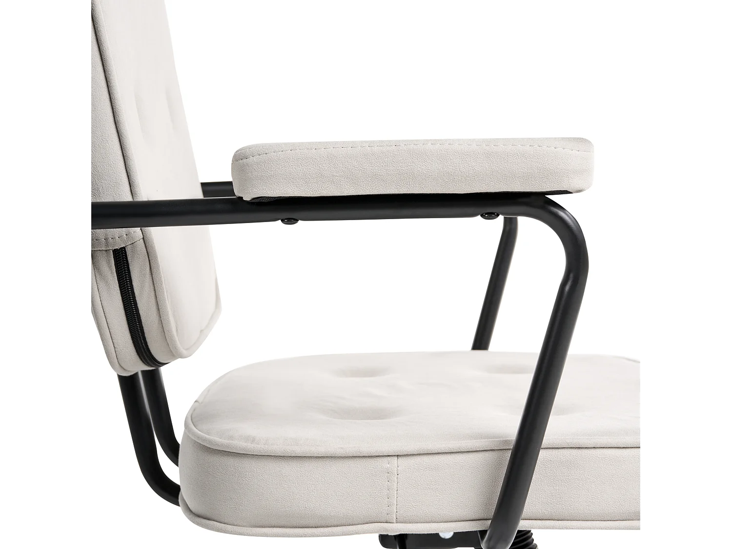 Chaise de bureau PAWNEE Velours Beige clair