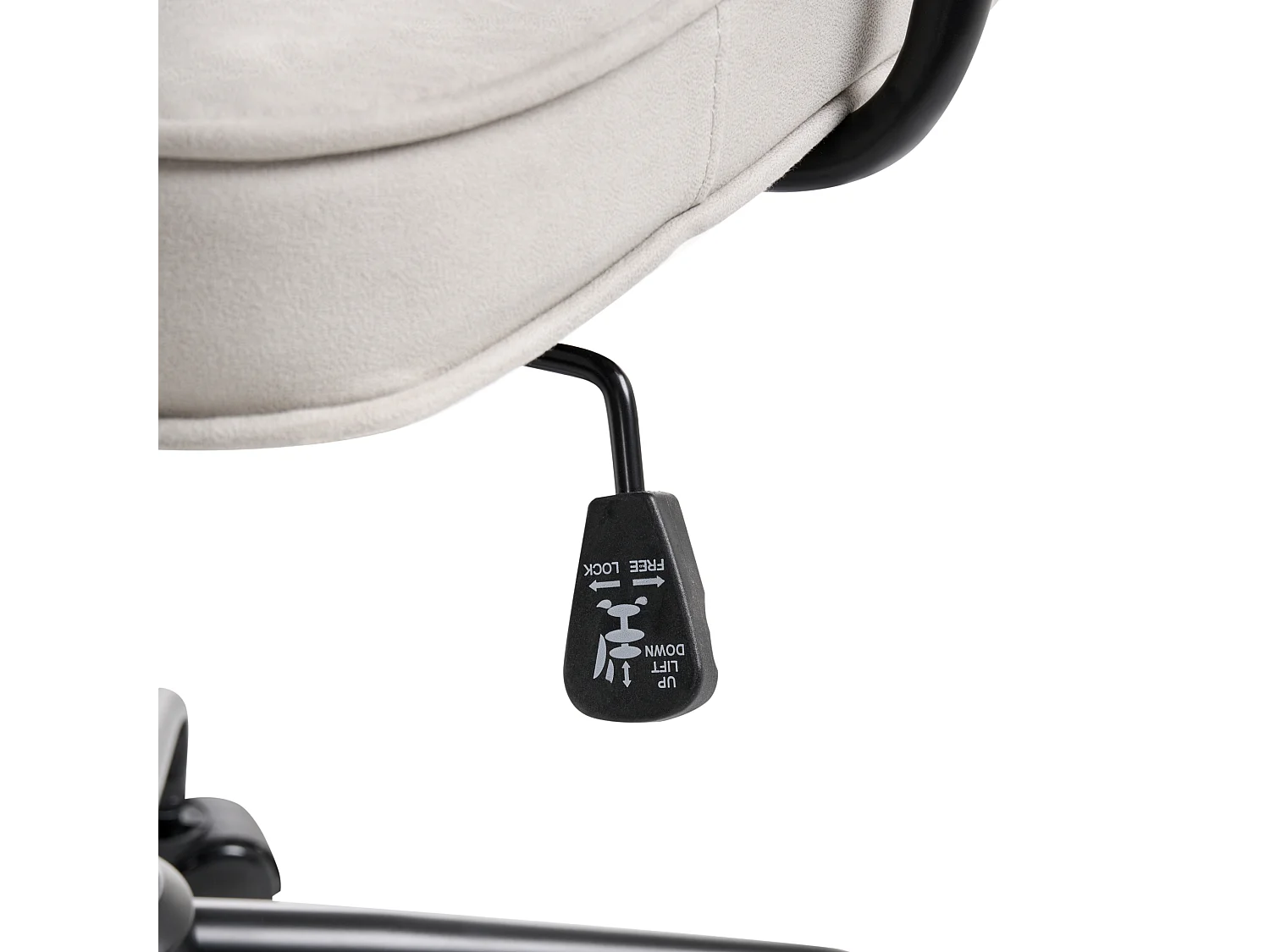 Chaise de bureau PAWNEE Velours Beige clair