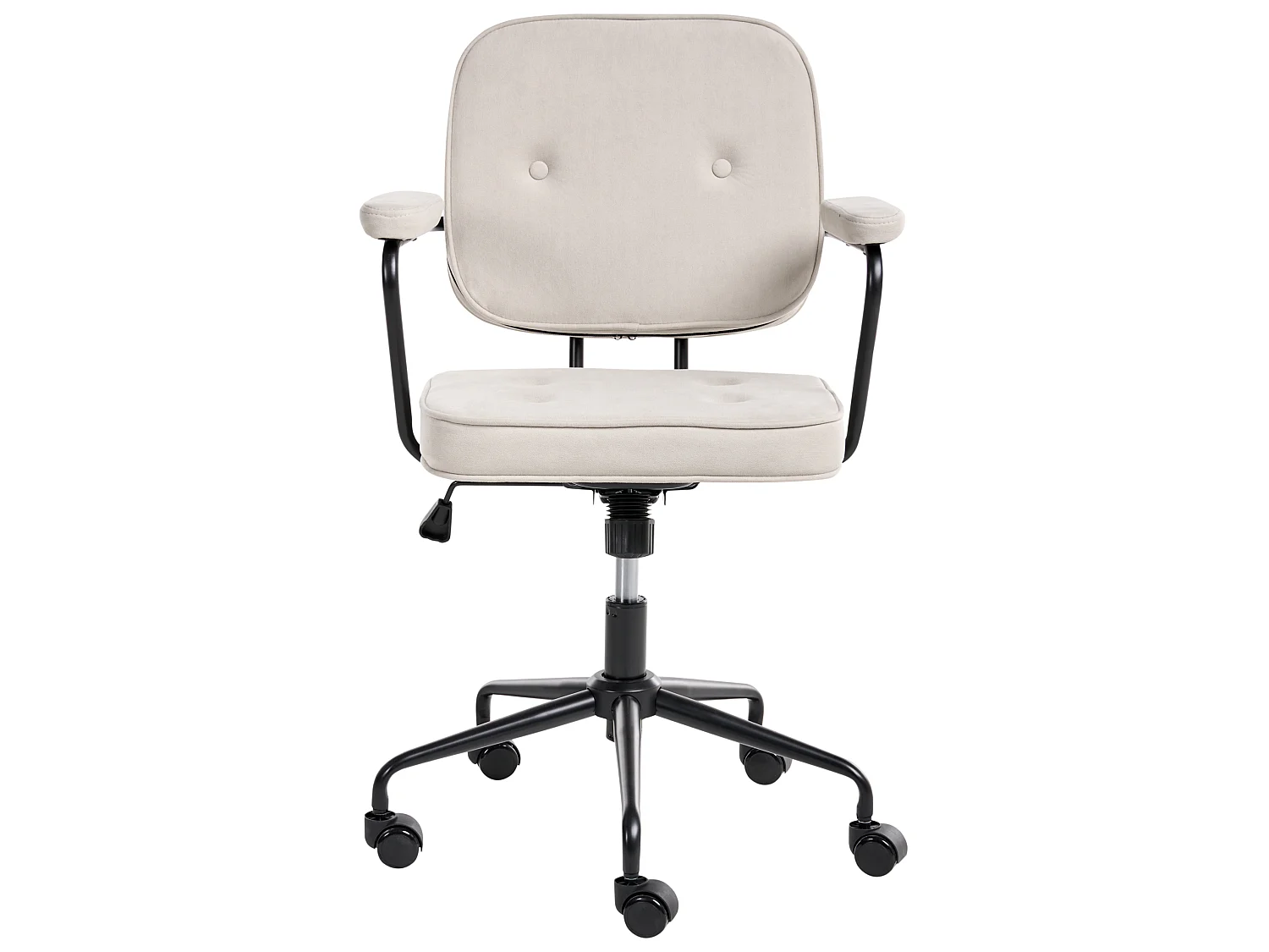 Chaise de bureau PAWNEE Velours Beige clair