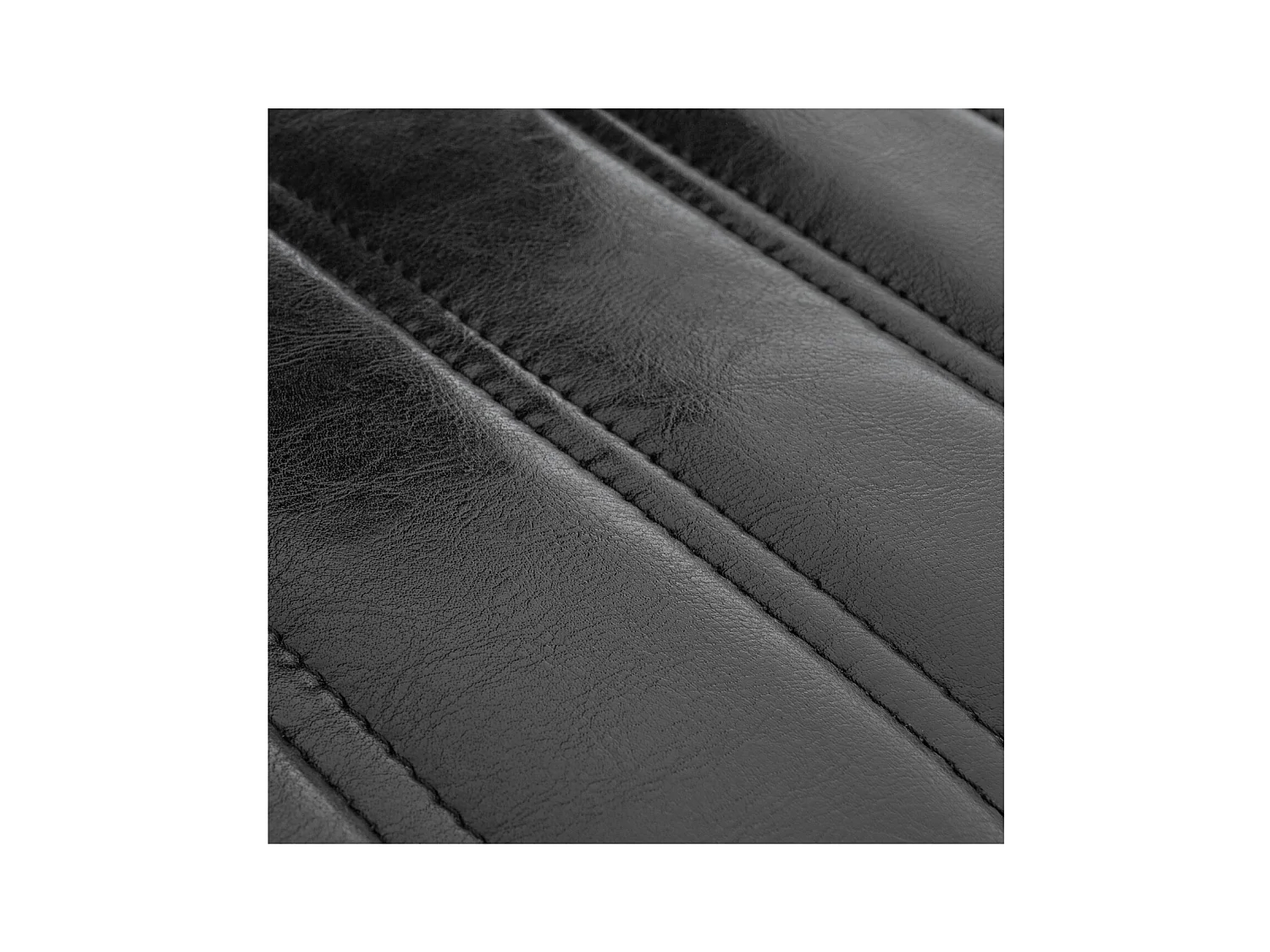 Tabourets de bar réglables chromés et simili noir (lot de 2) - EDDIE