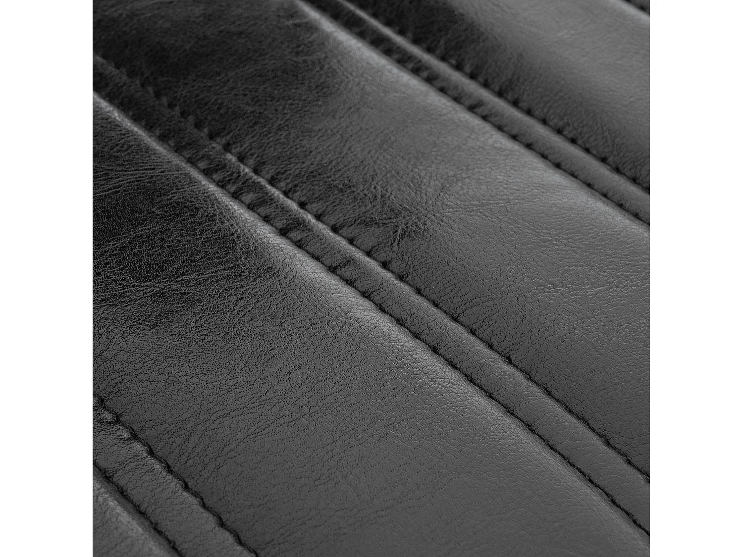 Tabourets de bar réglables chromés et simili noir (lot de 2) - EDDIE