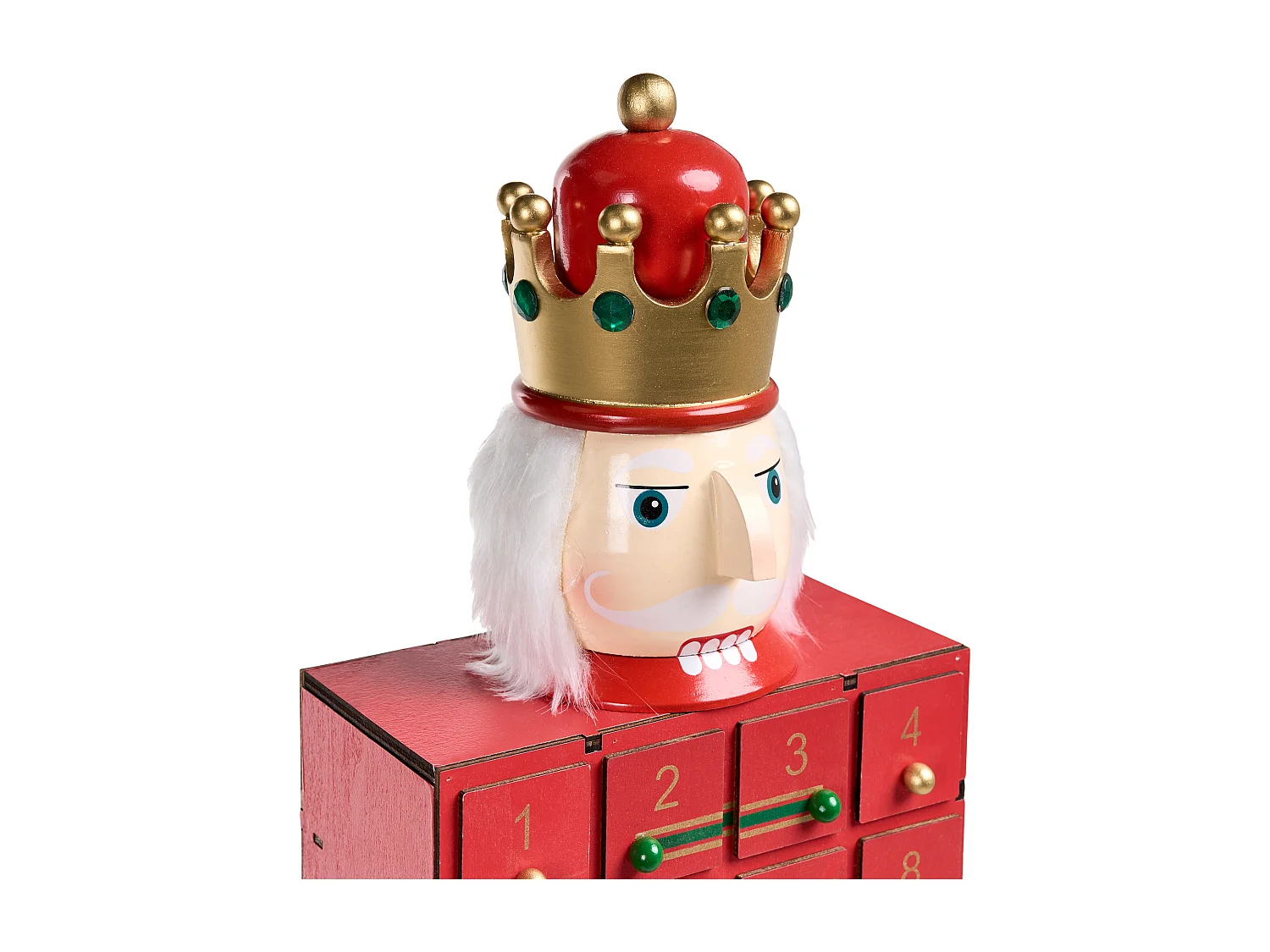 Décoration de Noël FERAGEN Casse-noisette Calendrier de l'Avent 59 cm Multicolore