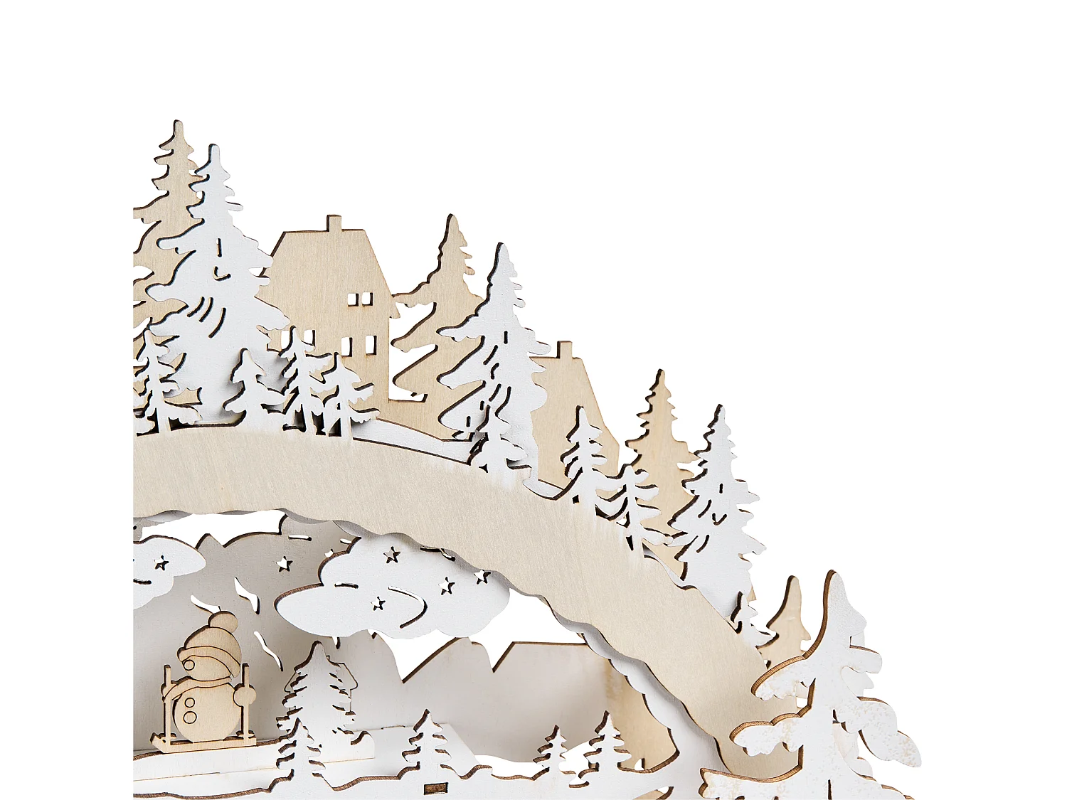 Décoration de Noël LED GOKSJO 33 cm Marron clair