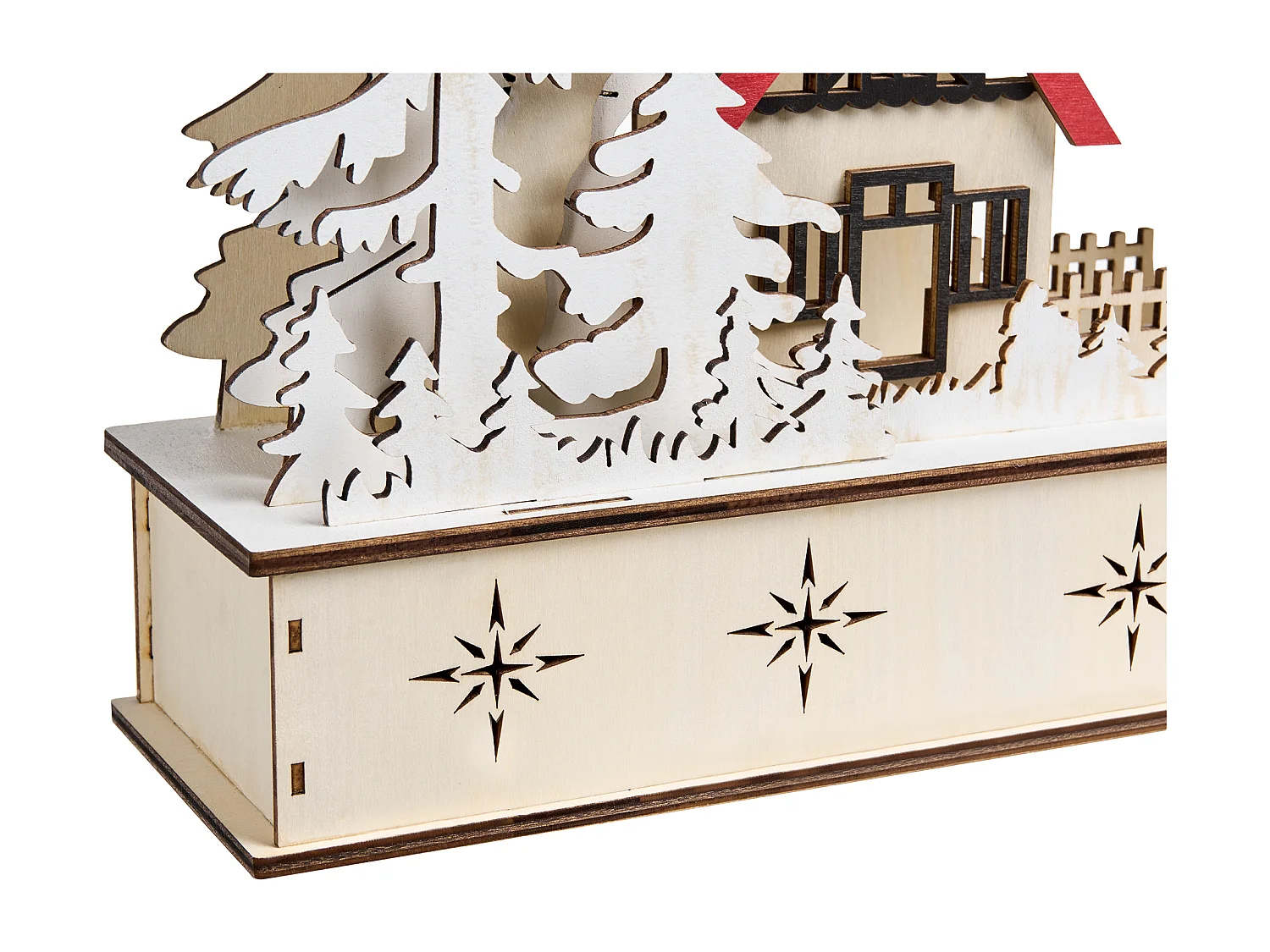 Décoration de Noël LED GOKSJO 33 cm Marron clair