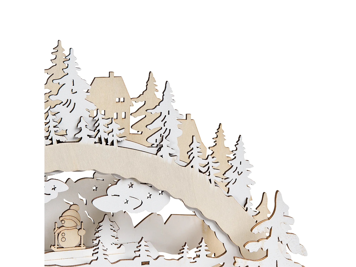 Décoration de Noël LED GOKSJO 33 cm Marron clair