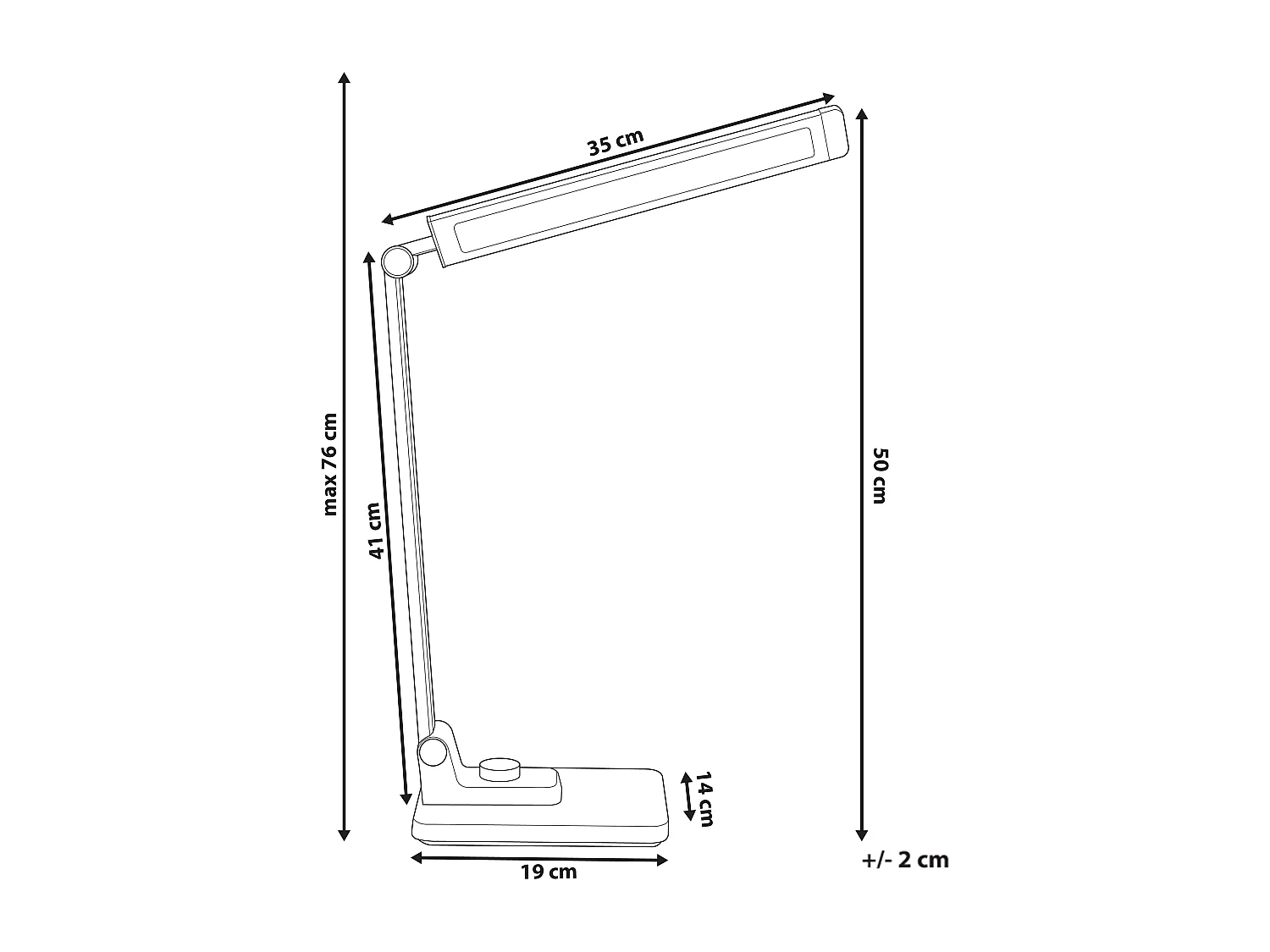 Lampe de bureau LED ENIF Avec chargeur sans fil Argenté