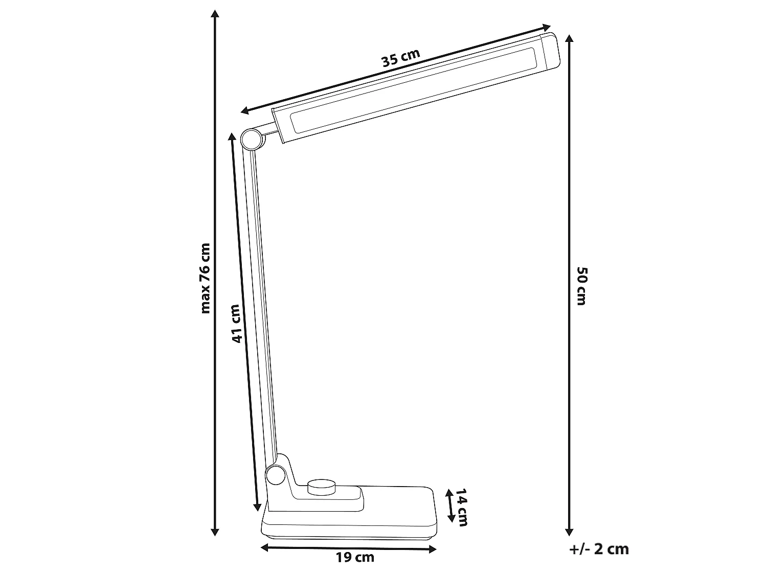 LED Desk Lamp ENIF with Wireless Charger Silver
