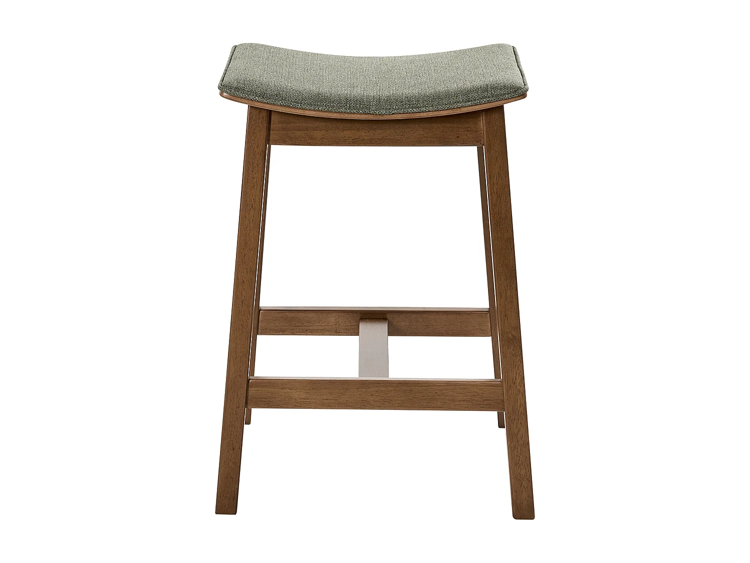 Lot de 2 tabourets de bar DIXON Bois Marron foncé/vert