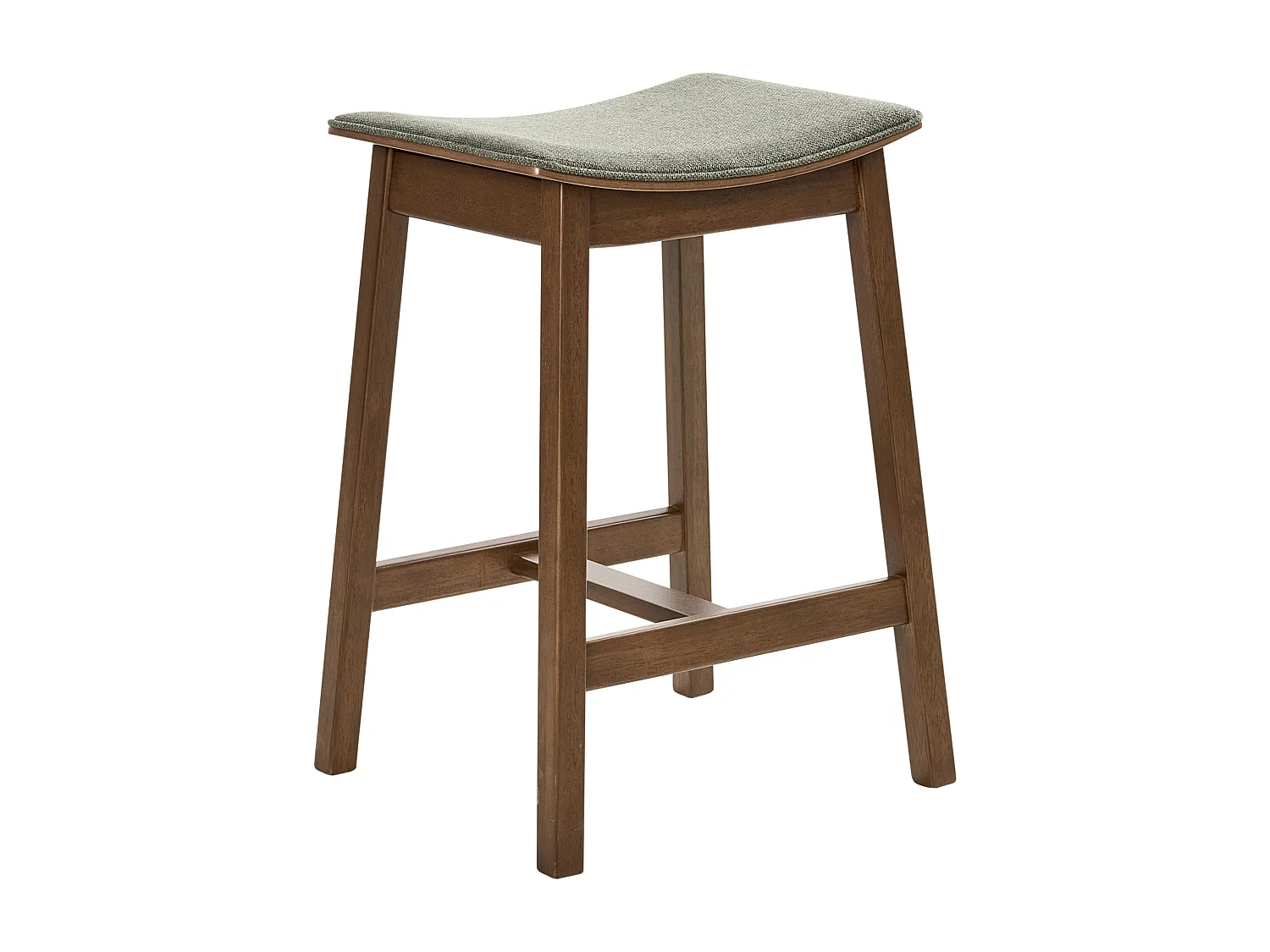 Lot de 2 tabourets de bar DIXON Bois Marron foncé/vert