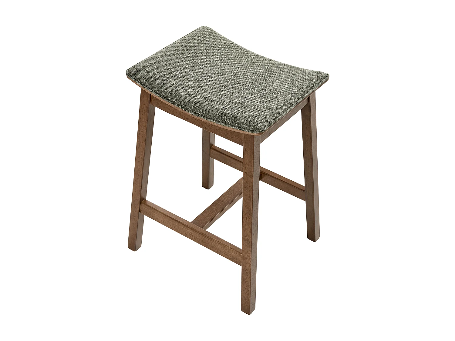 Lot de 2 tabourets de bar DIXON Bois Marron foncé/vert