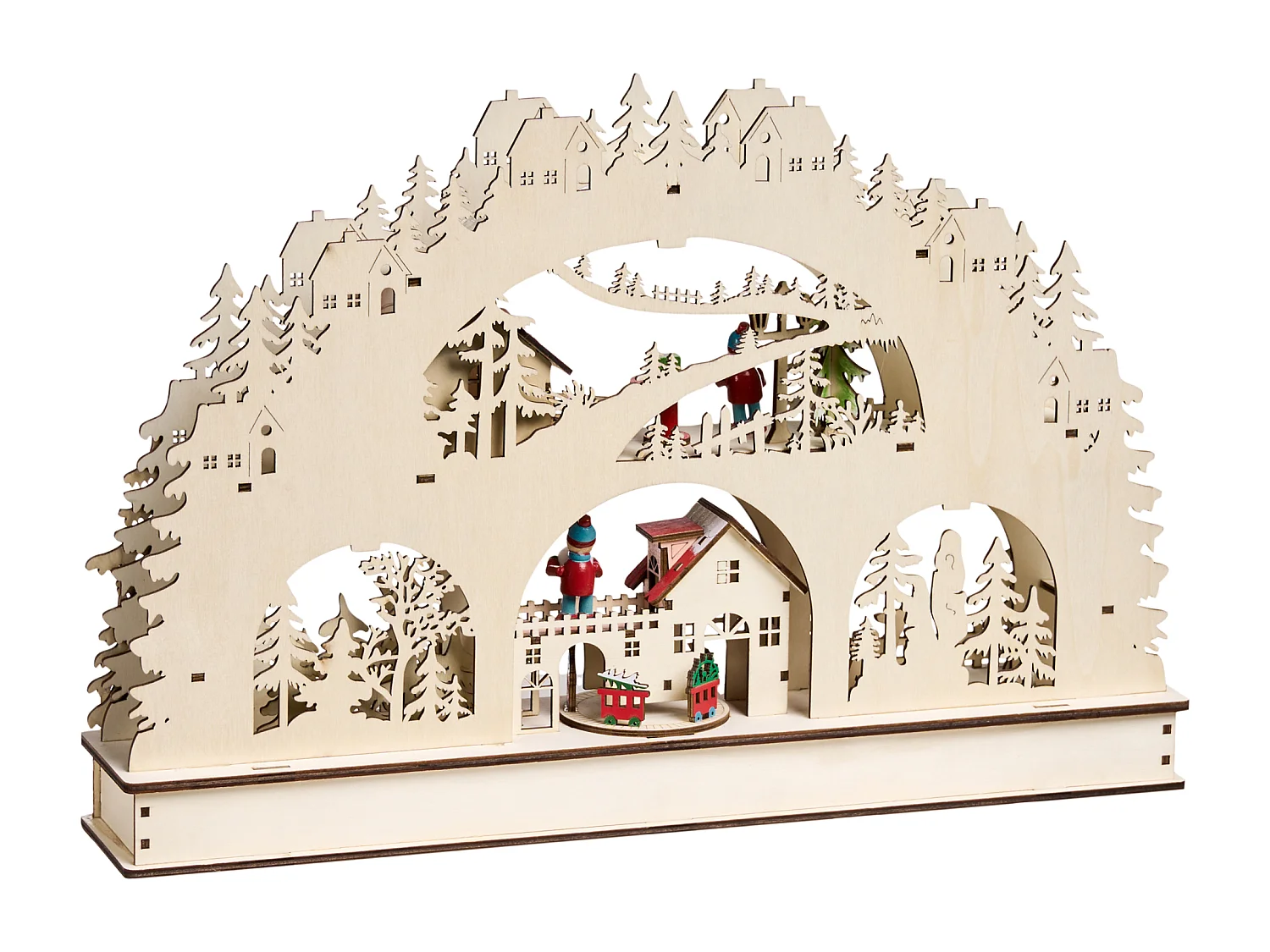 Décoration de Noël LED SELURA 30 cm Marron clair