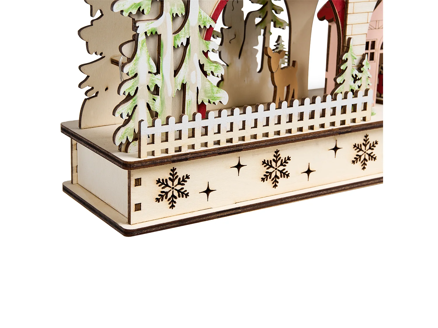 Décoration de Noël LED SELURA 30 cm Marron clair