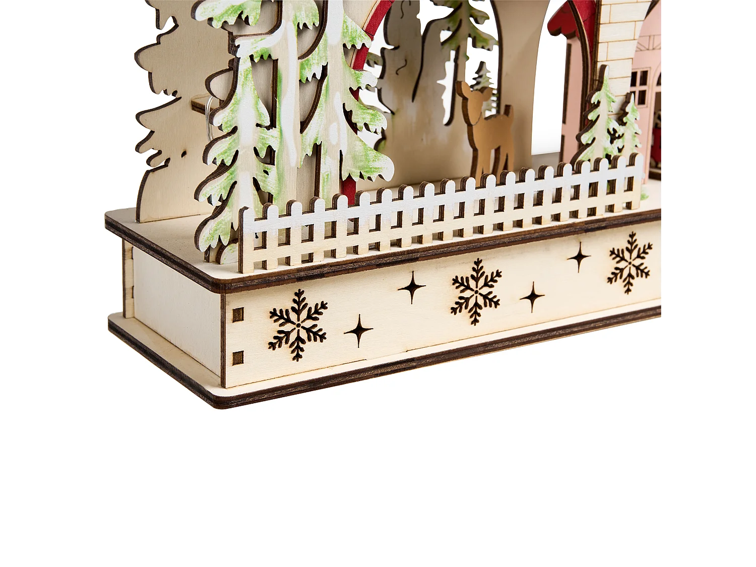 Décoration de Noël LED SELURA 30 cm Marron clair