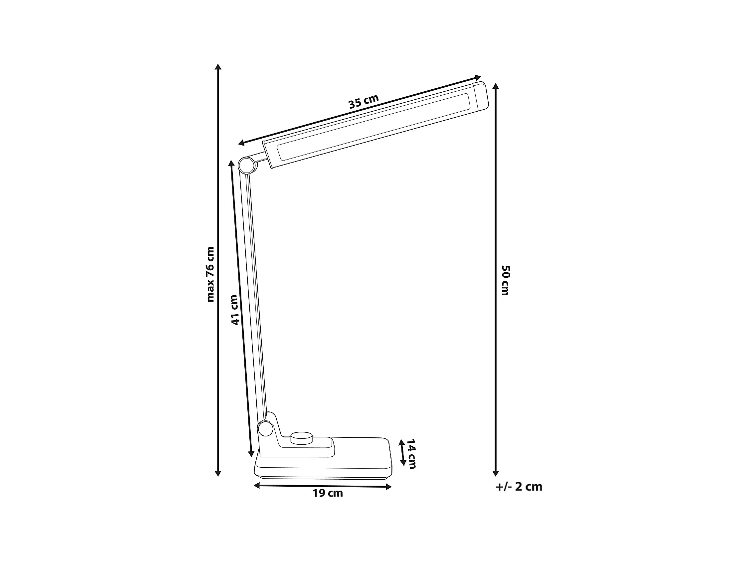 Lampe de bureau LED ENIF Avec chargeur sans fil Noir