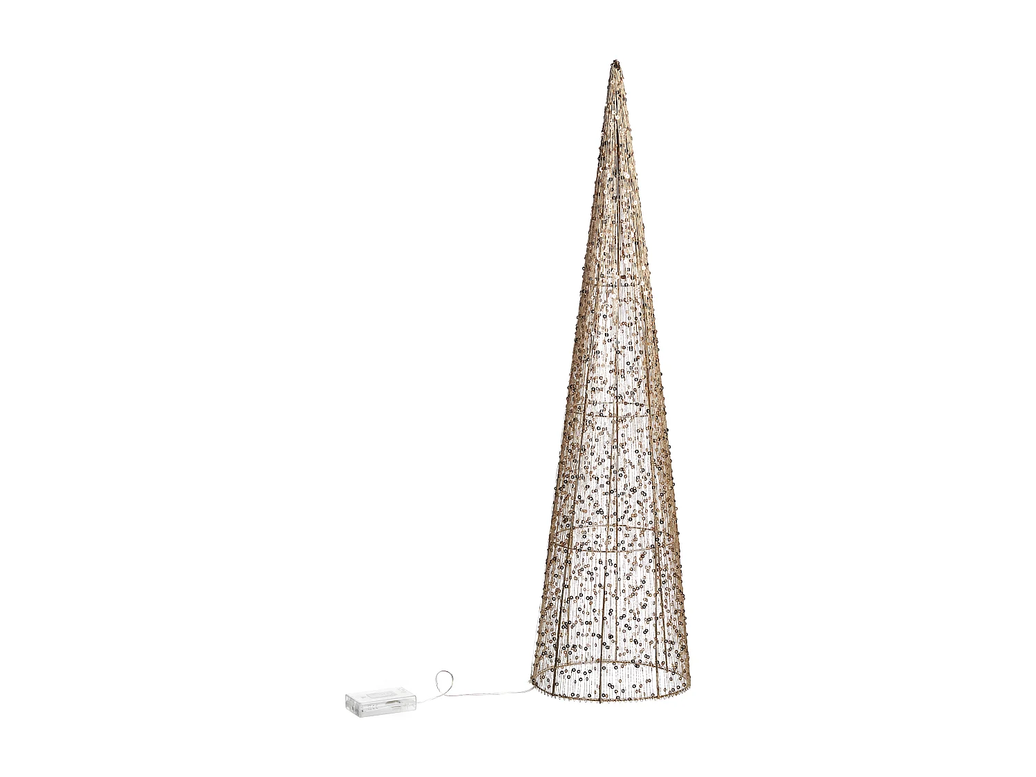 Lot de 3 décorations de Noël LED VEJLESO Arbre de Noël 40/60/80 cm Doré