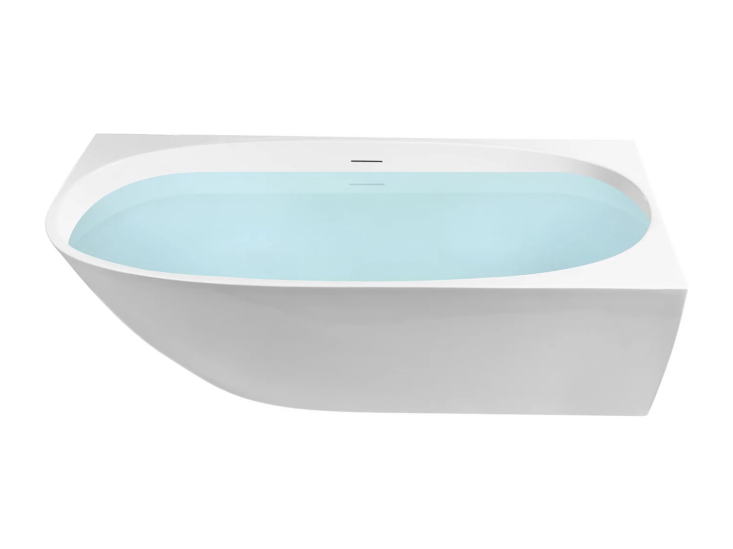 Baignoire d'angle PARNAIBA Côté droite 170 x 80 cm Blanc