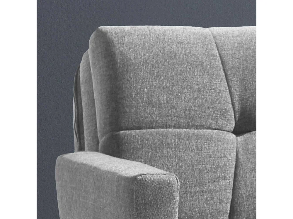 Schlafsofa in Grau Flachgewebe abklappbaren Arnlehnen