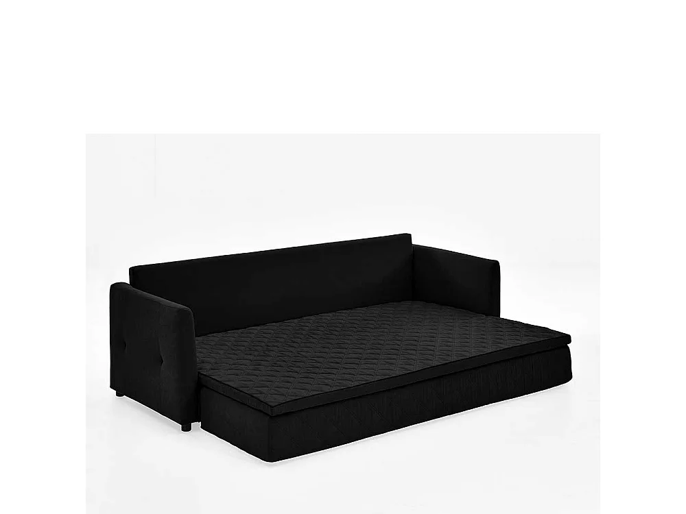 Doppelschlafsofa in Schwarz Taschenfederkern