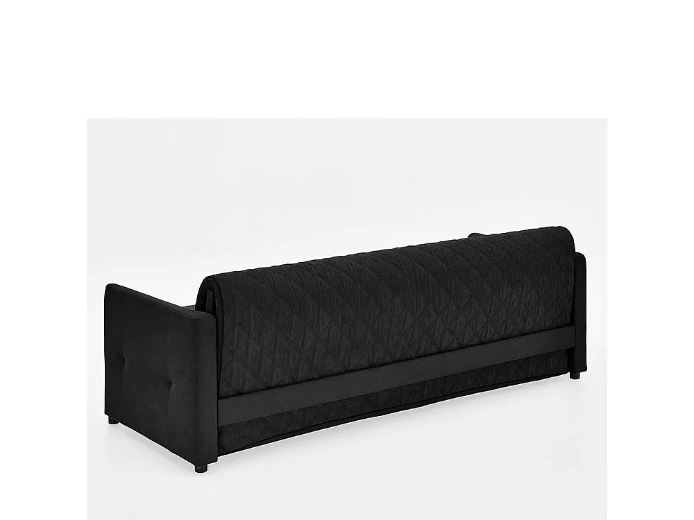Doppelschlafsofa in Schwarz Taschenfederkern