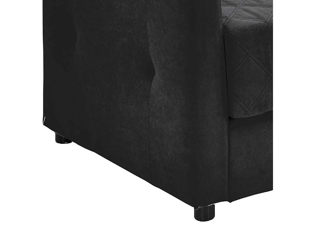 Doppelschlafsofa in Schwarz Taschenfederkern