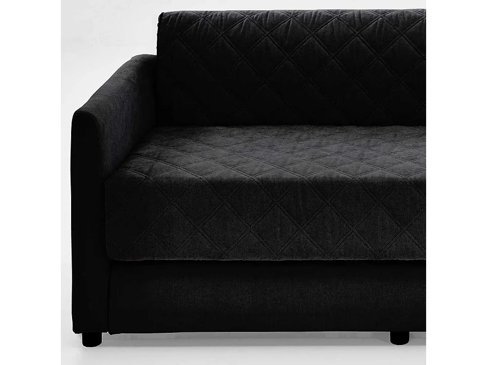 Doppelschlafsofa in Schwarz Taschenfederkern