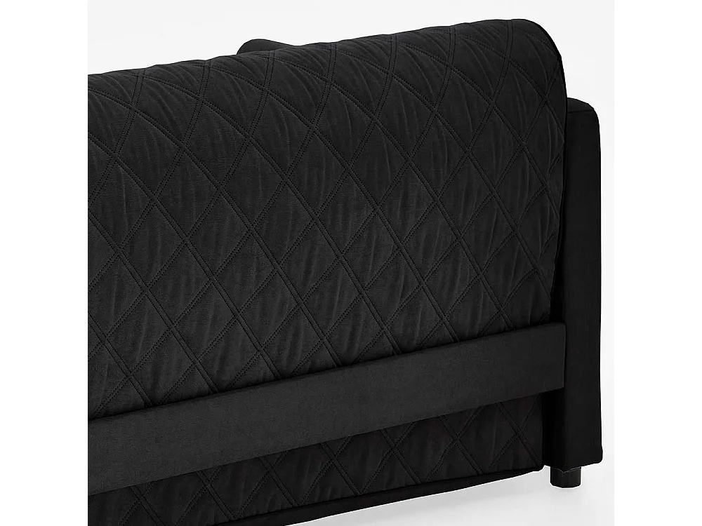 Doppelschlafsofa in Schwarz Taschenfederkern