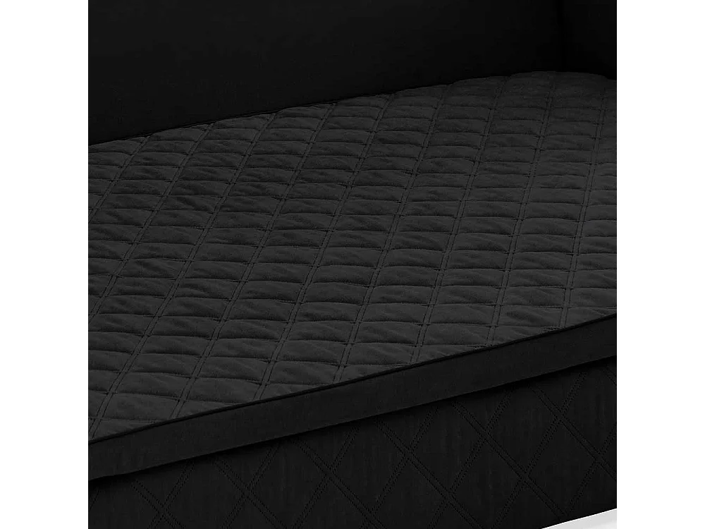 Doppelschlafsofa in Schwarz Taschenfederkern