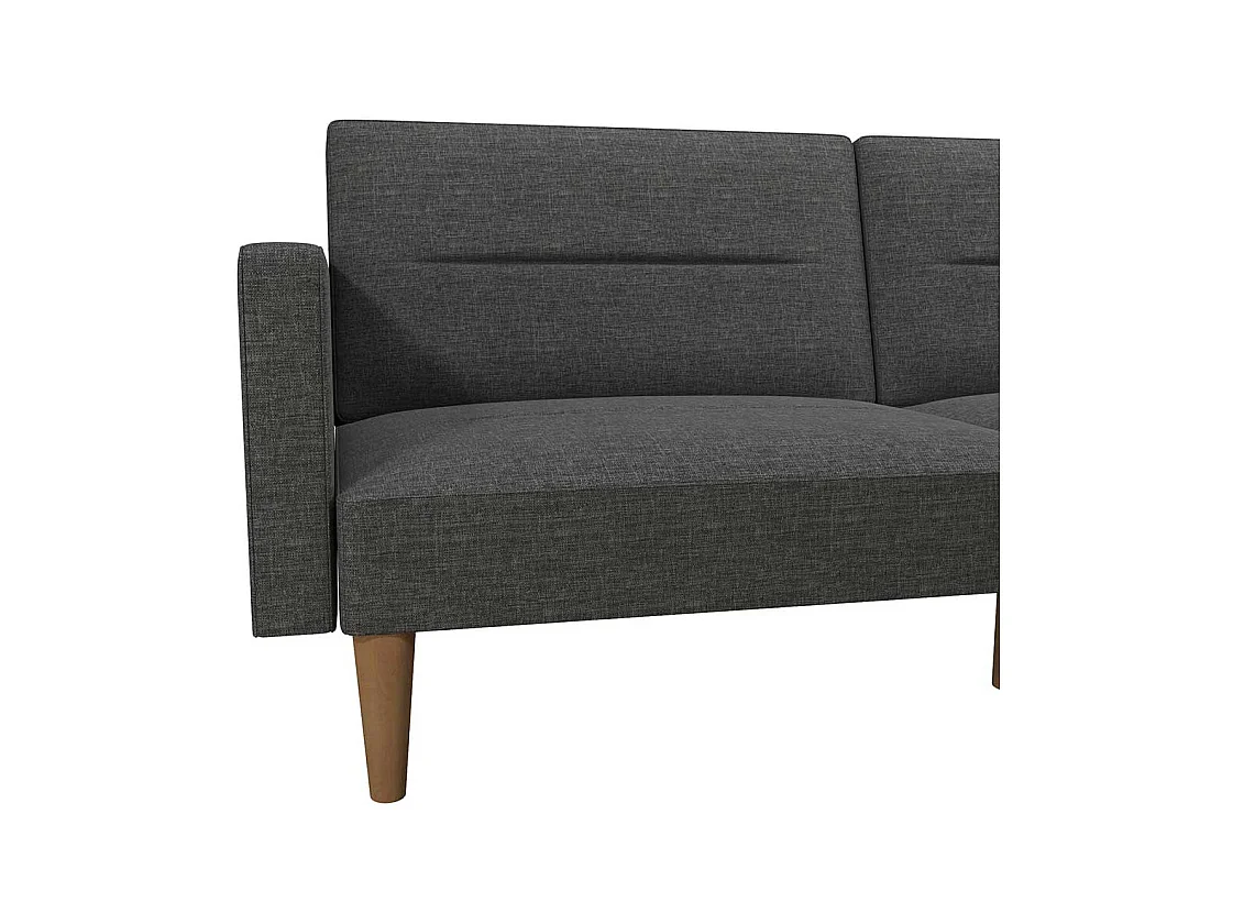 Schlafsofa im Retrostil mit Armlehnen Rücken Klappmechanik