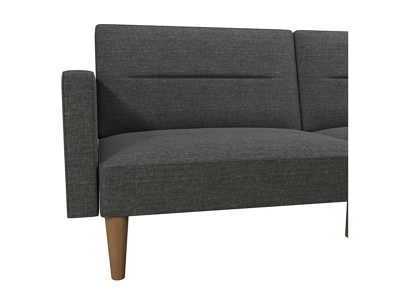 Schlafsofa im Retrostil mit Armlehnen Rücken Klappmechanik