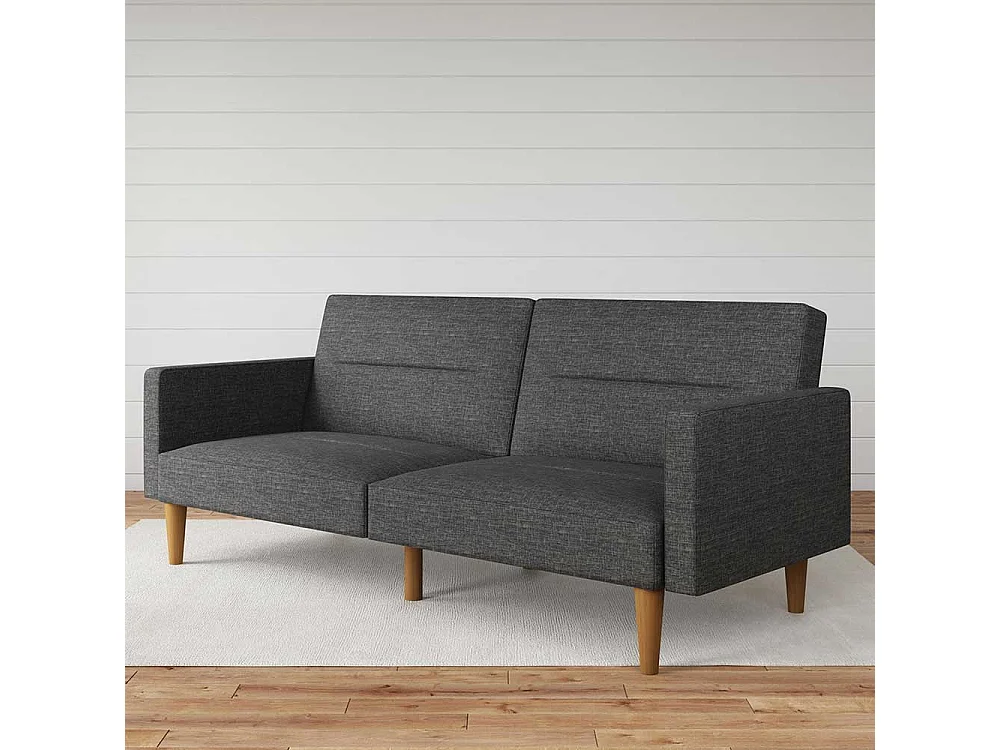 Schlafsofa im Retrostil mit Armlehnen Rücken Klappmechanik