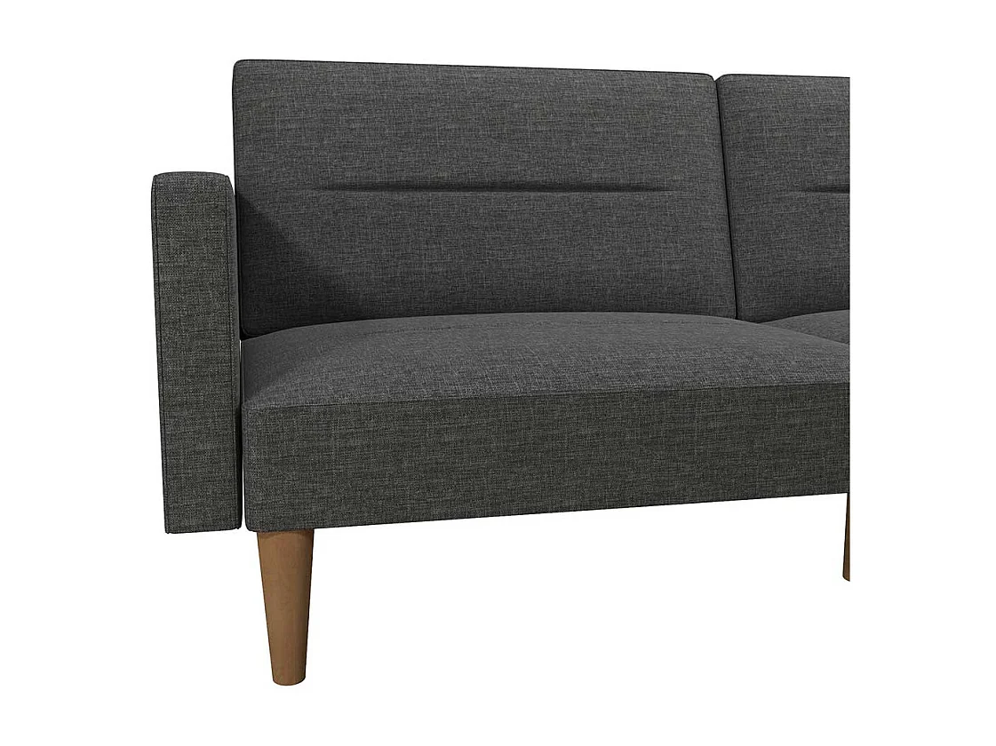 Schlafsofa im Retrostil mit Armlehnen Rücken Klappmechanik