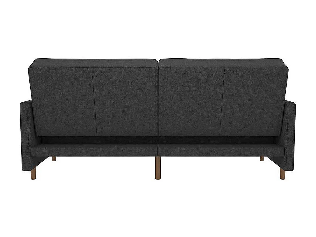 Dreisitzer Schlafsofa in Grau Stoff Rücken Klappmechanik