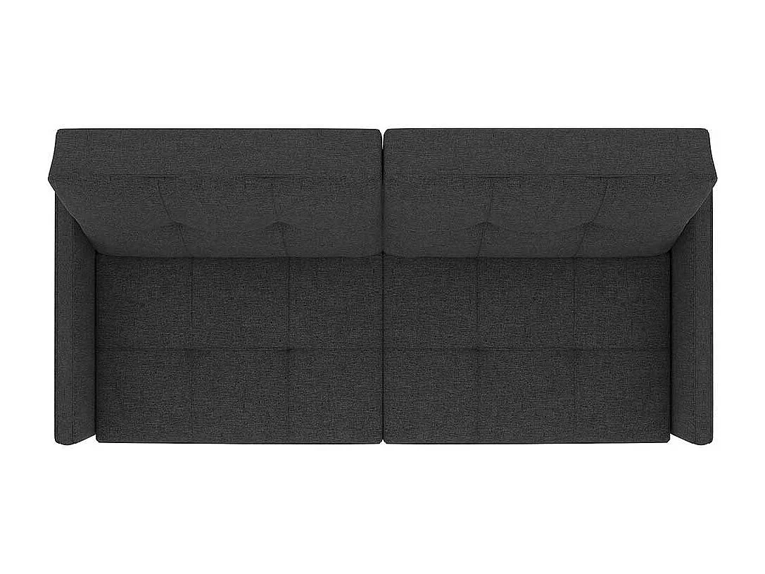 Dreisitzer Schlafsofa in Grau Stoff Rücken Klappmechanik