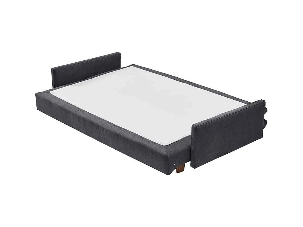 Schlafcouch graublau in modernem Design Armlehnen